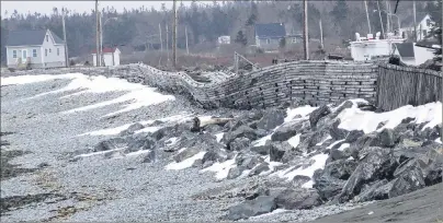  ?? CP PHOTO ?? A seawall in Gabarus is shown in this undated handout photo. ‘Only 78,’ which is set to screen at the Atlantic Internatio­nal Film Festival on Sunday in Halifax, documents the Cape Breton community’s battle to save itself.