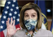  ?? MANUEL BALCE CENETA — THE ASSOCIATED PRESS ?? House Speaker Nancy Pelosi of Calif. speaks during a news conference at the Capitol, Thursday, Dec. 10, 2020, in Washington.