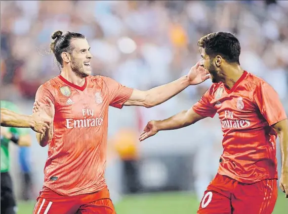 ?? FOTO: EFE ?? Gareth Bale ejerció el papel de líder en la victoria del Real Madrid ante la Roma en el último partido de los blancos en Estados Unidos