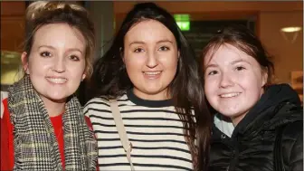  ??  ?? Sisters Melissa and Leann Boland with Orla Hoey.