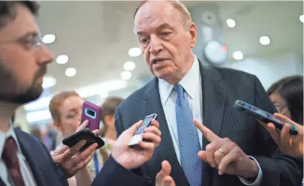  ?? J. SCOTT APPLEWHITE/AP ?? Sen. Richard Shelby, R-Ala., is the top Republican on the Senate Appropriat­ions Committee.