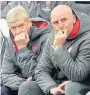  ??  ?? TESTING TIMES Arsene Wenger and Steve Bould