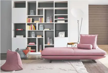  ??  ?? The Prado Sofa, designed by Christian Werner, has non-slip back cushions that can be moved around, allowing for upright sitting or a relaxed lounge.