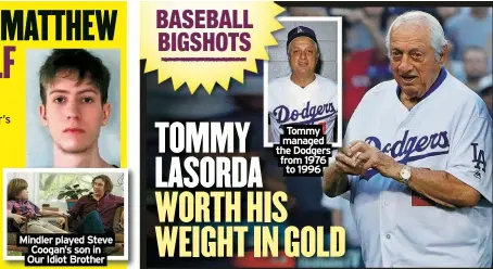  ?? ?? Tommy managed the Dodgers from 1976 to 1996