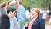  ?? ?? MP for Islington South and Finsbury Emily Thornberry chats to CRT chief executive Richard Parry.