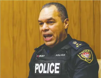  ?? ERROL MCGIHON ?? Ottawa police Chief Peter Sloly is alleged to have carried out reprisals against an officer whose wife made a sexual harassment complaint against suspended Deputy Chief Uday Jaswal.