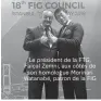 ??  ?? Le président de la FTG, Faïçal Zemni, aux côtés de son homologue Morinari Watanabé, patron de la FIG