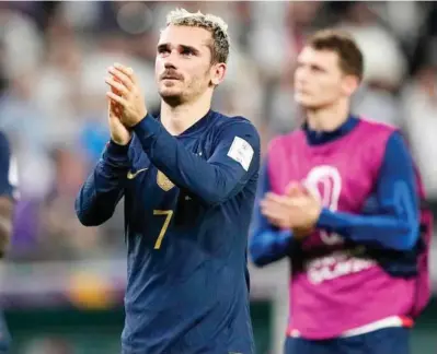  ?? AP ?? 77 PARTIDOS SEGUIDOS CON SU PAÍS Griezmann no se ha perdido un partido de Francia desde marzo de 2017, por lo que lleva 77 seguidos con ‘Les Bleus’.