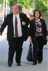  ?? PHOTO: GARETH CHANEY/COLLINS ?? ‘Torturous’ talks: Siptu’s Paul Bell and Marie Butler arrive at the Labour Court in Dublin for negotiatio­ns.