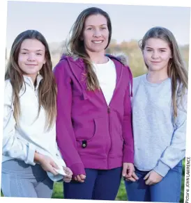  ??  ?? Grateful: Ruth with two of her girls, Jenna (left) and Kayla