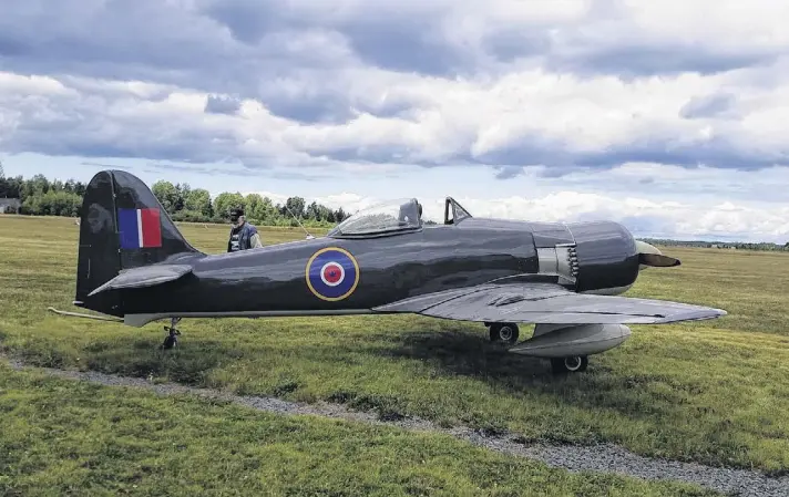  ??  ?? After four decades of work, Robert Bishop, of Paradise, Annapolis County, has built his own two-thirds scale of a Hawker Sea Fury aircraft.