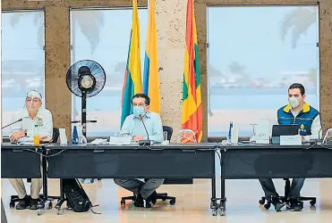  ?? MINSALUD ?? El alcalde William Dau y el ministro de Salud, Fernando Ruiz, lideraron la reunión en Cartagena.