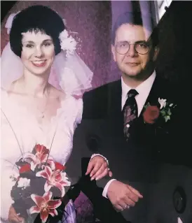  ??  ?? Orlanda and Donald Drebit were married in 1991. A wedding band Donald gave his wife on their wedding day was among the rings discovered in a MindTrap game box.