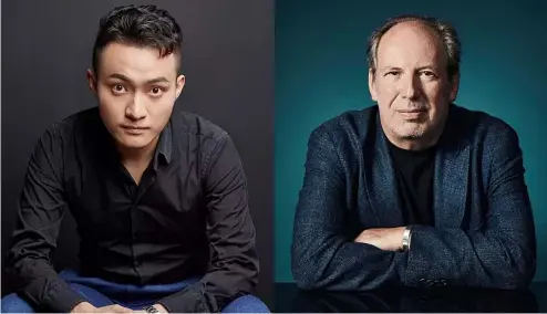  ?? ?? Justin Sun and Hans Zimmer