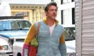  ?? Jose Perez/Bauer-Griffin/GC Images ?? Brad Pitt wears a multicolou­red zippedup cardigan with a folksy feel. Photograph: