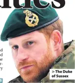 ??  ?? > The Duke of Sussex