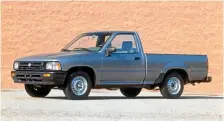 ??  ?? This Toyota Hilux appears in much better condition than the rustriddle­d one Scott Pemberton sold on Trademe.