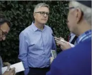  ?? JOHN RAOUX — THE ASSOCIATED PRESS ?? Jeff Luhnow, general manager for the Astros, talks with reporters at the annual baseball general managers’ meetings Nov. 13 in Orlando, Fla.