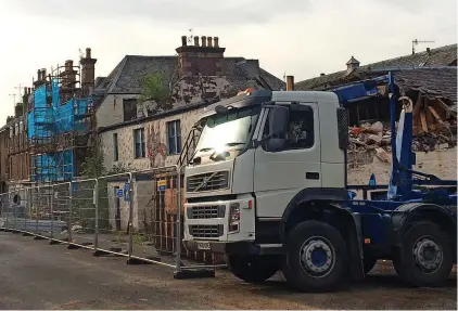  ?? ?? Long-running project Demolition of Crieff’s former Strathearn Hotel took place this year