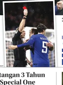  ?? ADRIAN DENNIS/AFP ?? APES: Alvaro Morata menerima kartu merah dari wasit Graham Scott di pengujung babak tambahan waktu. PECAH KEBUNTUAN: Michy Batshuayi merayakan gol di depan tribun yang ditempati fans Chelsea di Stamford Bridge kemarin dini hari WIB (18/1).