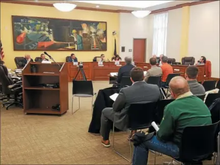  ?? DONNA ROVINS — DIGITAL FIRST MEDIA ?? The Pa. House Liquor Control Committee held a meeting in Phoenixvil­le on Wednesday to hear comments from the brewing and distilling industries about the impacts of new liquor control laws in the state. The committee also heard from Phoenixvil­le...