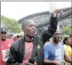  ?? PICTURE: GCINA NDWALANE ?? SUPPORT: ANC Youth League in eThekwini region march for ANC leader and President Jacob Zuma.