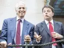  ?? ANSA ?? Renzi con Malagò, presidente del Coni...