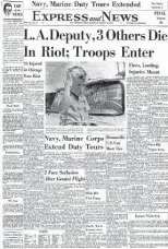  ?? ?? This photo in the Aug. 14, 1965, Express and News doesn’t tell an accurate story.