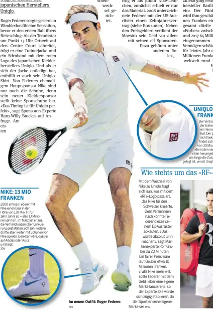 ?? EPA ?? Im neuen Outfit: Roger Federer.