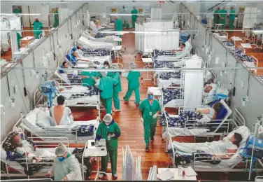  ?? EFE ?? Los hospitales en Brasil siguen colapsados por la cantidad de contagios