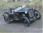  ??  ?? David Wallam’s magnificen­t 1934 Austin Seven Sports goes for it on the Test Hill.