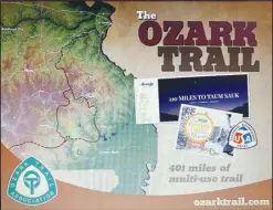  ?? SALLY CARROLL/SPECIAL TO MCDONALD COUNTY PRESS ?? Officials with the Ozark Trail and the Ozark Highlands Trail are working on a long-term project to connect the two trails for a 700-mile hiking trail, which will be dubbed the Trans Ozark Trail.