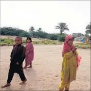  ??  ?? CHILDREN at a camp in Bannu for the displaced. Most of the region’s infrastruc­ture was destroyed.