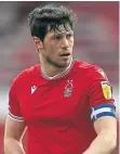  ??  ?? Scott Mckenna in action for Nottingham Forest