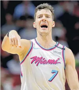  ?? JOHN MCCALL/STAFF FILE PHOTO ?? Goran Dragic led the Heat this season with 17.3 points and 4.8 assists a game. He is expected to be in the starting lineup for Game 1 in Philadelph­ia on Saturday.