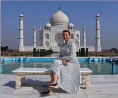  ?? FOTO: RITZAU SCANPIX ?? Mette Frederikse­n foran Taj Mahal.