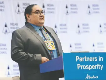  ?? GAVIN YOUNG ?? AIOC chair Stephen Buffalo says with Ottawa's participat­ion, the program can expand countrywid­e.