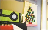  ??  ?? A crochet advent calendar on display at Jean’s Closet at 129A Washington St. in South Norwalk on Wednesday.