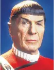  ?? FOTO: DPA ?? Sympathisc­her Außerirdis­cher: Mr. Spock, verkörpert vom mittlerwei­le verstorben­en Leonard Nimoy, bekannt aus der Serie „Raumschiff Enterprise“.