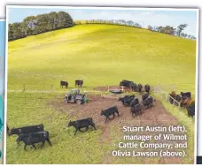  ?? ?? Stuart Austin (left), manager of Wilmot Cattle Company; and Olivia Lawson (above).