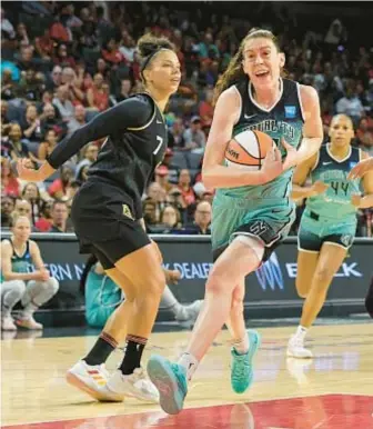  ?? GETTY ?? Breanna Stewart, who helped take Liberty to WNBA Finals a year ago, has new deal with team.