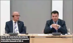  ??  ?? Kreu i PD- së Lulzim Basha dhe dr. Martin Henze, kryetar i Komisionit të Transporti­t në Këshillin Ekonomik të CDU- së