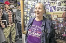  ?? JAY JANNER / AMERICAN-STATESMAN ?? Resident Londa Chandler, a supporter of President Donald Trump, waits for a table Feb. 2 at the Blue Bonnet Cafe in Marble Falls. But not everyone in town backs Trump.