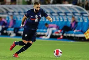  ?? J.-F. Badias / Sipa ?? Avec les Bleus, Karim Benzema affrontera la Finlande à Lyon, mardi.