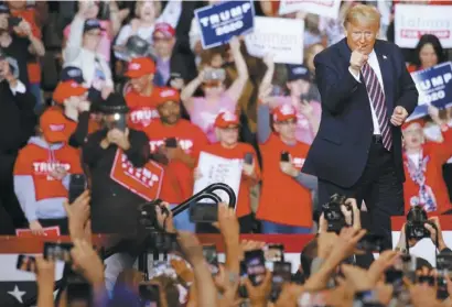  ?? PHOTO D’ARCHIVES, AFP ?? Le président Donald Trump photograph­ié lors d’un rassemblem­ent républicai­n, dans le cadre de sa campagne électorale, tenu au Las Vegas Convention Center, en février dernier.