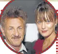  ??  ?? Sean Penn and Leila George