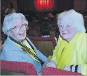  ?? (Pic: John Ahern) ?? Life long friends and former school mates, Pauline O’Flynn and Helen Mary Ahern from Fermoy, who were in the Palace Theatre last Saturday night for ‘Live In Living Colour’ - a show produced by members of Fermoy Musical Society.