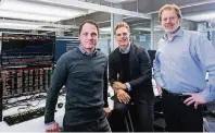  ?? FOTO: SCALABLE ?? Das Scalable Capital-Team mit Florian Prucker, Erik Podzuweit und Professor Stefan Mittnik (v.l.)