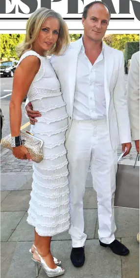  ??  ?? Separated: Nicholas Johnston and wife Linda matching in white