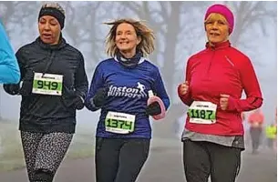  ?? ?? ●●Sue and friends running the Tatton 10k earlier this month.